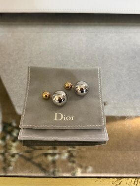 Dior Tribales Two Tone Double-Sided Earrings